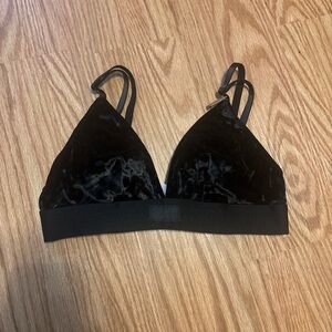 Victoria's Secret Black Velvet Bralette